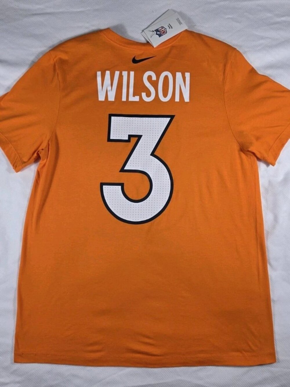 Nike Men's Denver Broncos Russell Wilson #3 Orange T-Shirt Large NWT NFL Seahawk